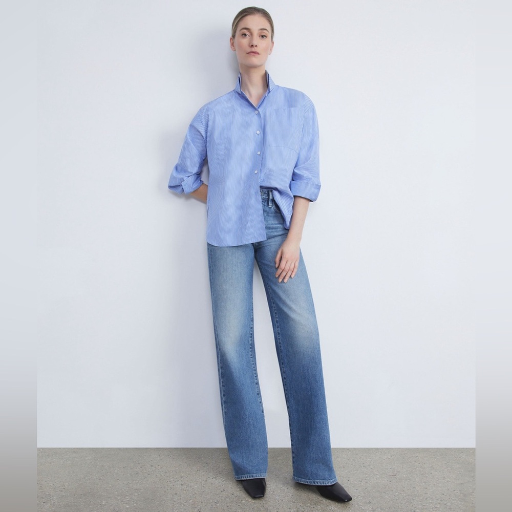Lafayette 148 New York DENIM WYCKOFF WIDE-LEG JEAN Like New